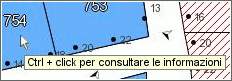 Quando si sosta con il puntatore di selezione sopra un oggetto cliccabile appare l'indicazione